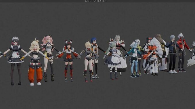 miHoYo Studio Releases Free 3D Character Models from Zenless Zone Zero